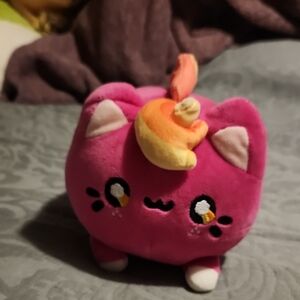 Plush Cat Toy - Pink and Orange